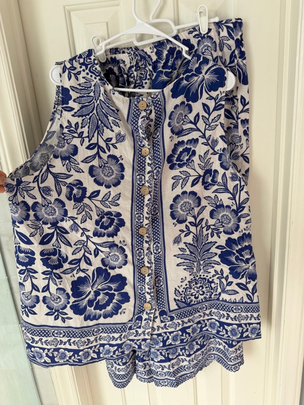 RACHEL ZOE 2 Piece Blue Floral  Pants and Tank Top Set Size 2X - Picture 7 of 12